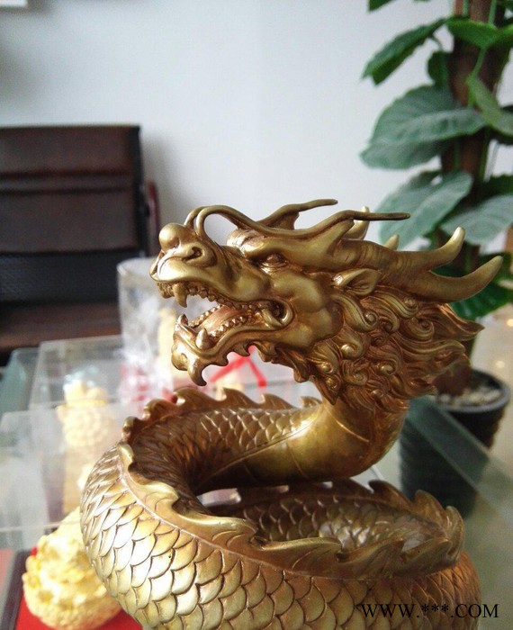 铜雕龙金属奖杯奖牌定做 天龙八部游戏纪念品蟠龙柱工艺摆件图2