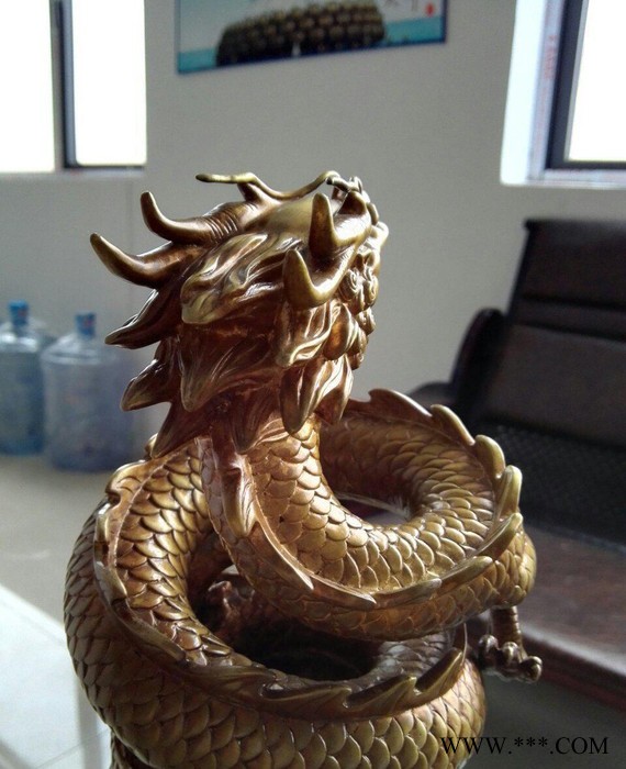 铜雕龙金属奖杯奖牌定做 天龙八部游戏纪念品蟠龙柱工艺摆件图3