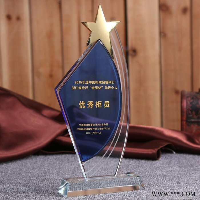 水晶奖杯奖牌大拇指五角星比赛奖牌纪念品年会创意礼品授权牌现货定制定做水晶奖杯奖牌定制镀金树脂奖杯定做免费刻字上色图4