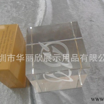 水晶奖杯 水晶胶入油工艺品 亚克力加水晶 亚克力奖杯 直销