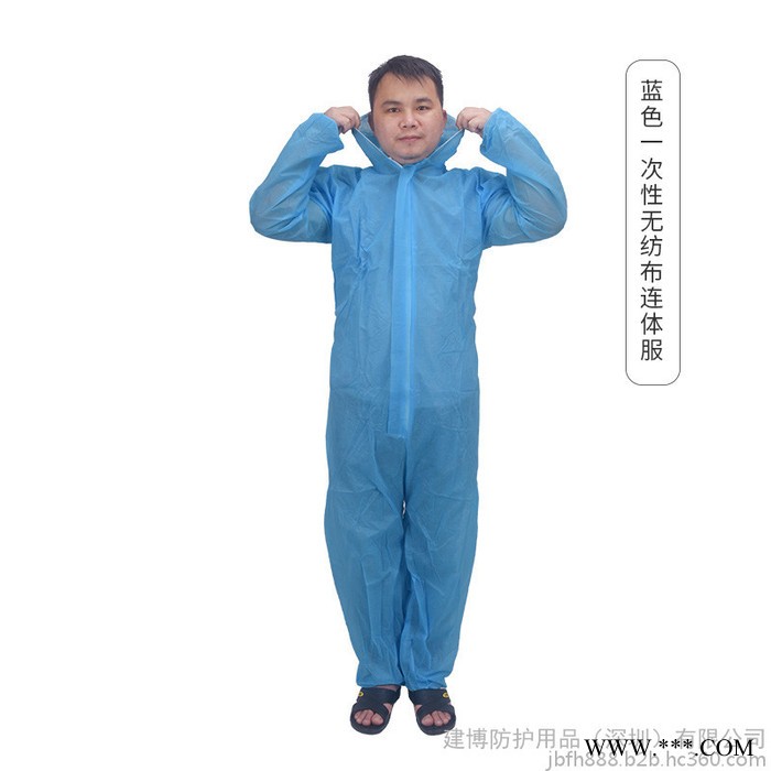防灰尘粉尘工作服连体全身防护服一次性无纺布隔离衣连帽防护服图3