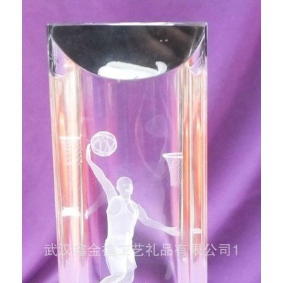 金禧水晶奖杯奖牌水晶工艺品水晶礼品加工激光雕刻 水晶内雕工艺003