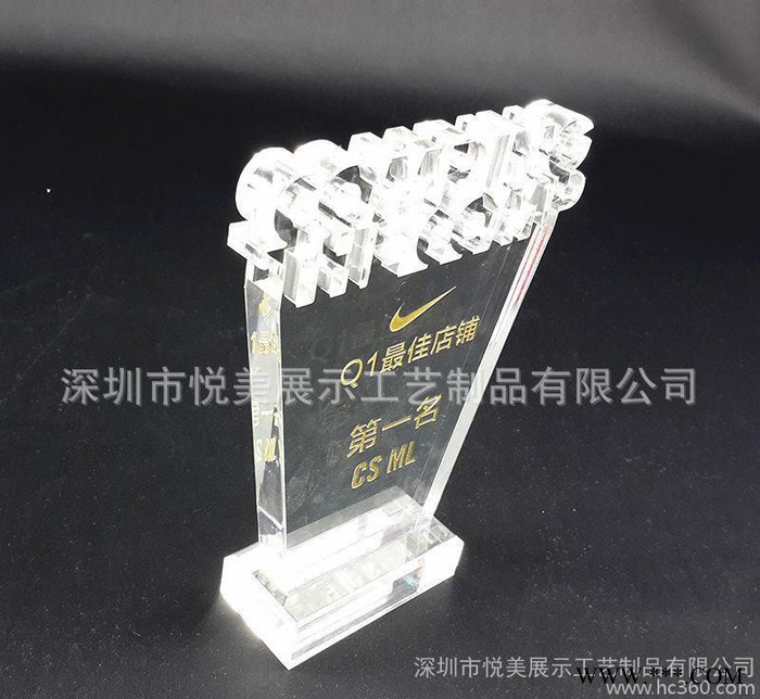 定制 亚克力奖杯奖牌 NIKE店铺销量奖牌 有机玻璃奖牌工艺品图3