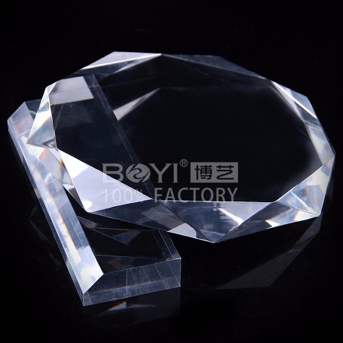 亚克力奖杯定做经销商授权牌代理水晶牌压克力八角形奖牌可印字图3
