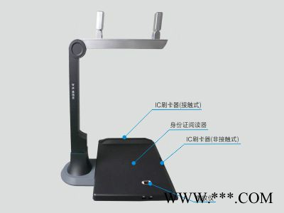 智卓ZZS600高行业拍仪 500W 支持验印 A4 带硬质稿台 支持指纹 **磁条卡 IC接触式卡 身份证阅读器图2