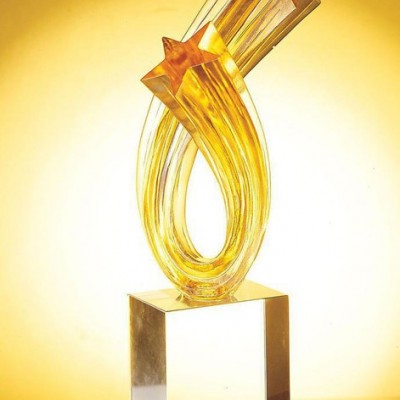 天道琉璃 供应琉璃礼品  琉璃奖杯 琉璃工艺品 商务礼品 招财升迁奖杯 五星奖杯
