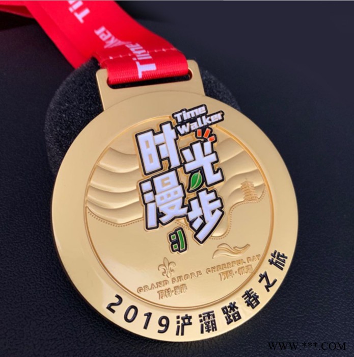 双色电镀奖牌，磨砂金色挂牌，深圳奖章厂图2