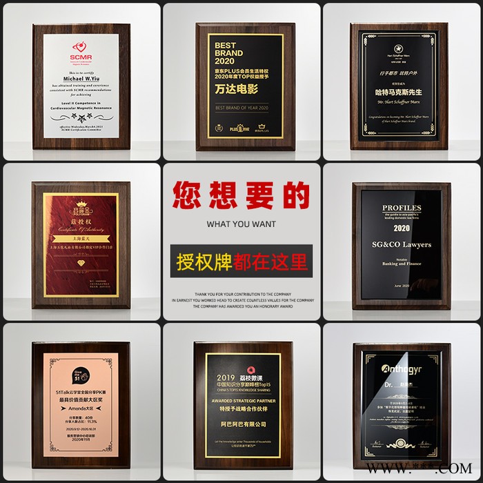 开封奖牌授权牌水晶金属金箔牌代理商理事单位品牌商授权牌木牌刻字定制承熙工艺图3