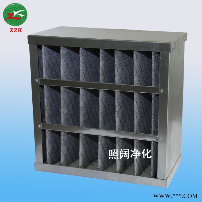 照阔厂家直供活性炭板式折叠滤网 中效折叠过滤器 活性炭无纺布折叠图4