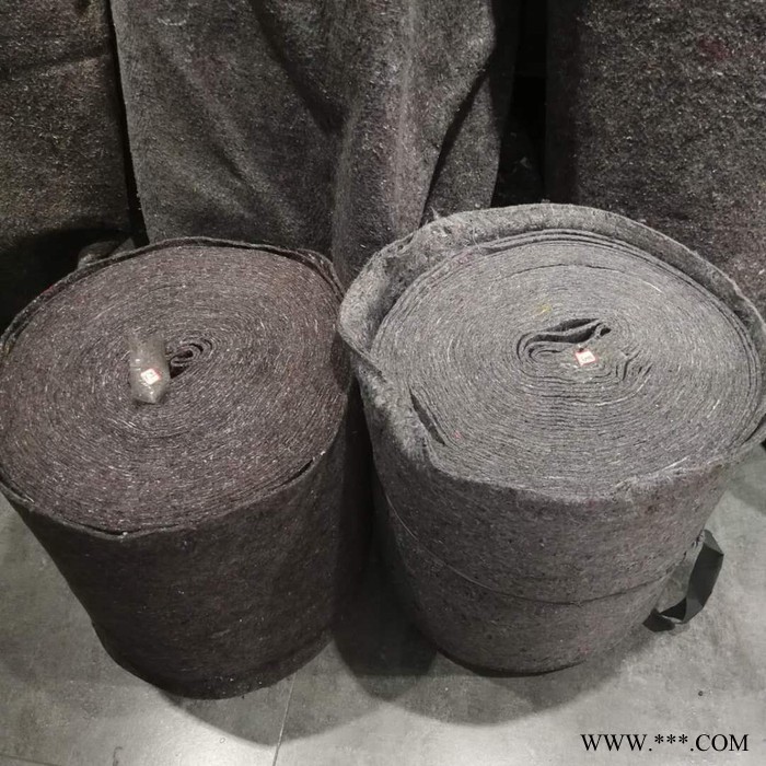 毛毡布 黑色涤纶化纤针刺无纺布毛毡 加厚大棚毛毡供应图8