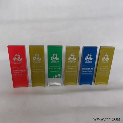 供应上海亚克力/有机玻璃奖牌/奖杯/经销商授权牌/代理牌可定制