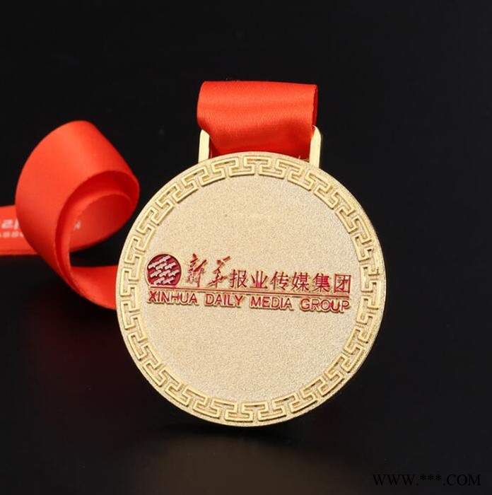 供应集团磨砂奖牌镀金烤漆工艺奖章