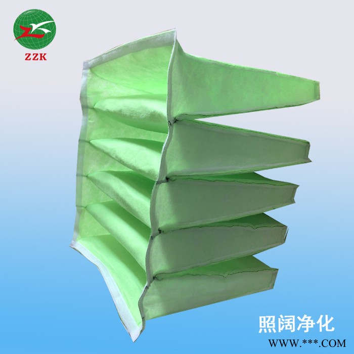 中效无框袋式过滤网，中效袋式滤网，无纺布材质，中效绿白棉过滤器，图3