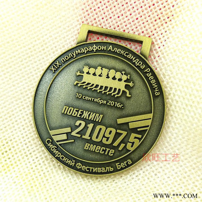 欣旺SZXW0948 金属运动会奖牌定做批发 金属奖牌定做厂家供应商图1