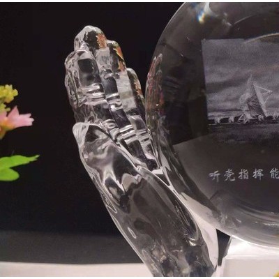 广州公司员工奖牌定做水晶奖杯