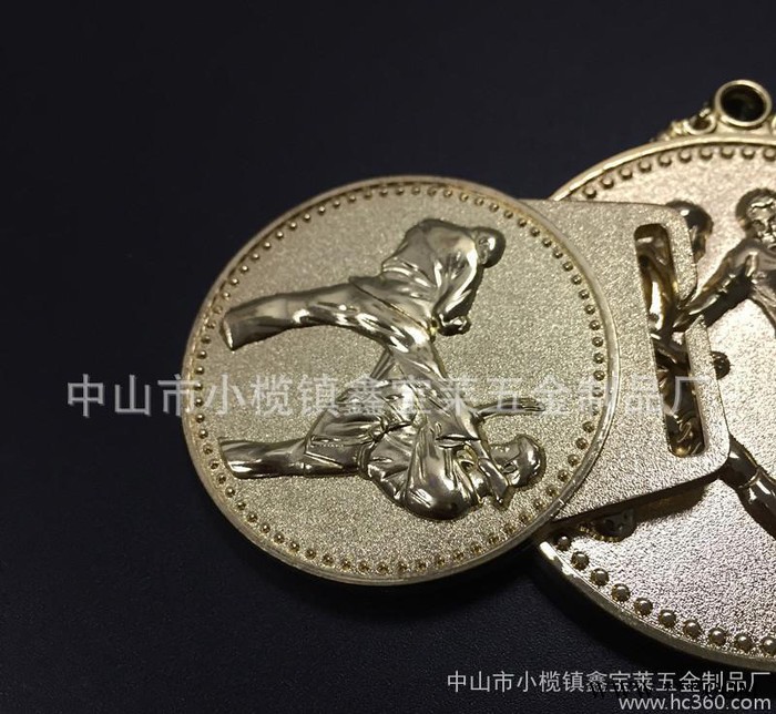 中国功夫 金属奖牌 经典五金时尚奖章 立体浮雕奖牌定制图3