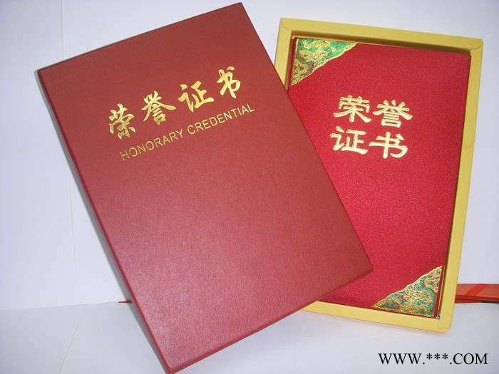 广州定做荣誉证书先进个人荣誉证书烫金面板证书表面红色绒面证书各种工艺证书可定制图8