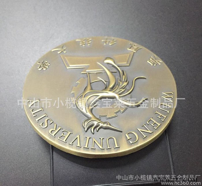合金奖牌复古浮雕金属奖牌 大学讲座赛事奖章可定制LOGO图1