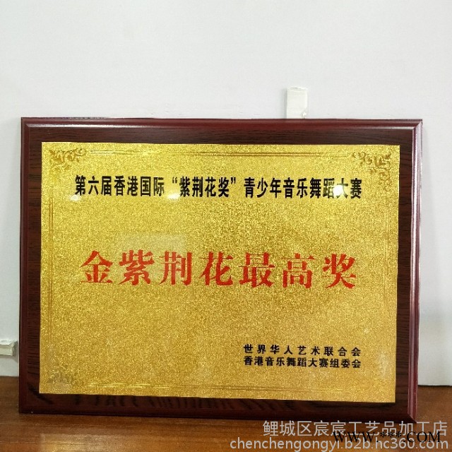 宸宸工艺文化用品金箔奖牌 定制木托授权牌木质证书制作牌匾标牌铜牌定制荣誉证书图3