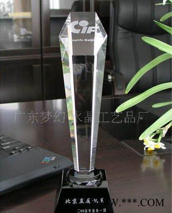 广东水晶厂.现货水晶奖牌,水晶工艺品,水晶药罐子.水晶茶叶罐图2