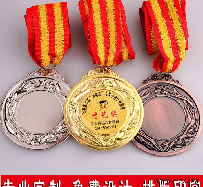 金属运动奖牌奖章 金属挂牌吊牌胸牌定制 通用奖牌定做图2