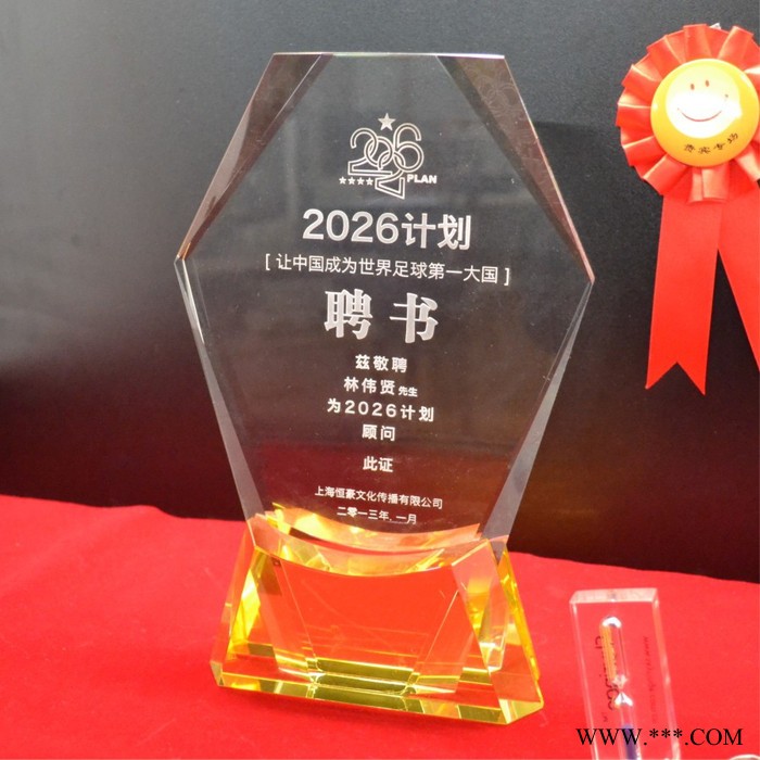 安徽商务办公礼品，环典扩建完工纪念品，经销商奖牌，慈善活动纪念品，水晶授权牌定制图2