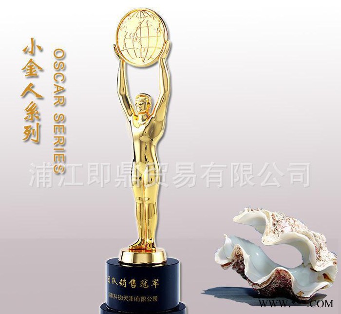 直销水晶金属奖杯定制小金人。托心。小飞人单星奖杯比赛专用图3