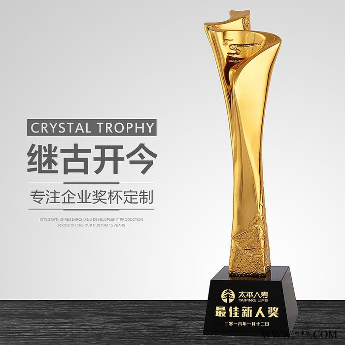 广州定制各种款式奖杯冥想之星奖杯镀金树脂新款奖杯 公司活动颁奖奖杯奖牌工厂定做 广州奖杯厂家图8