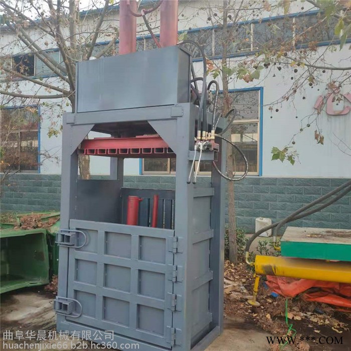 河南无纺布布头打包机 塑料薄膜液压打包机 华晨易拉罐压扁机图3