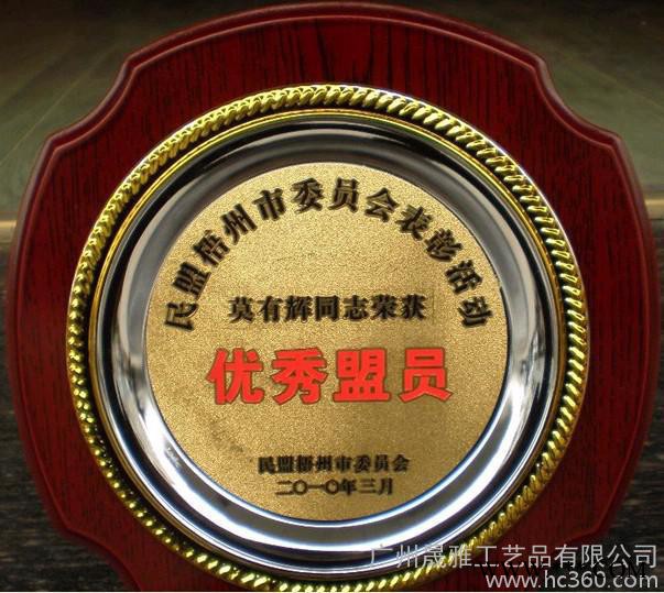 供应晟雅奖牌，广州加盟牌图2