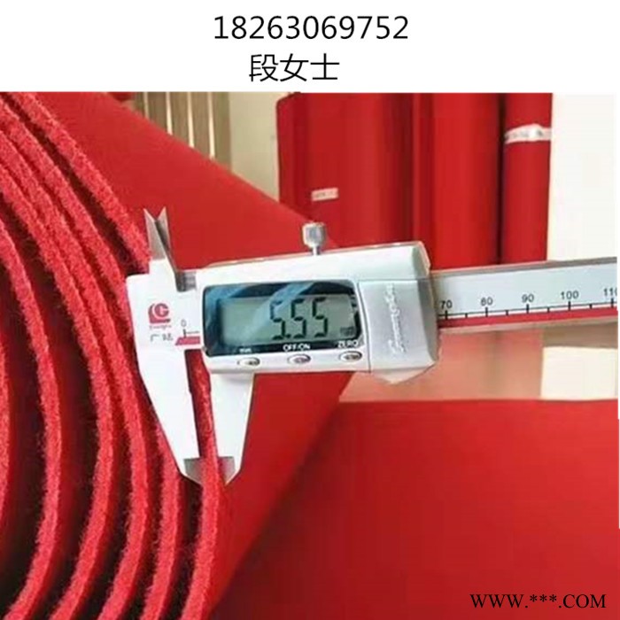 厂家直供展览地毯阻燃拉绒地毯   无纺布涤纶针刺展览地毯图3