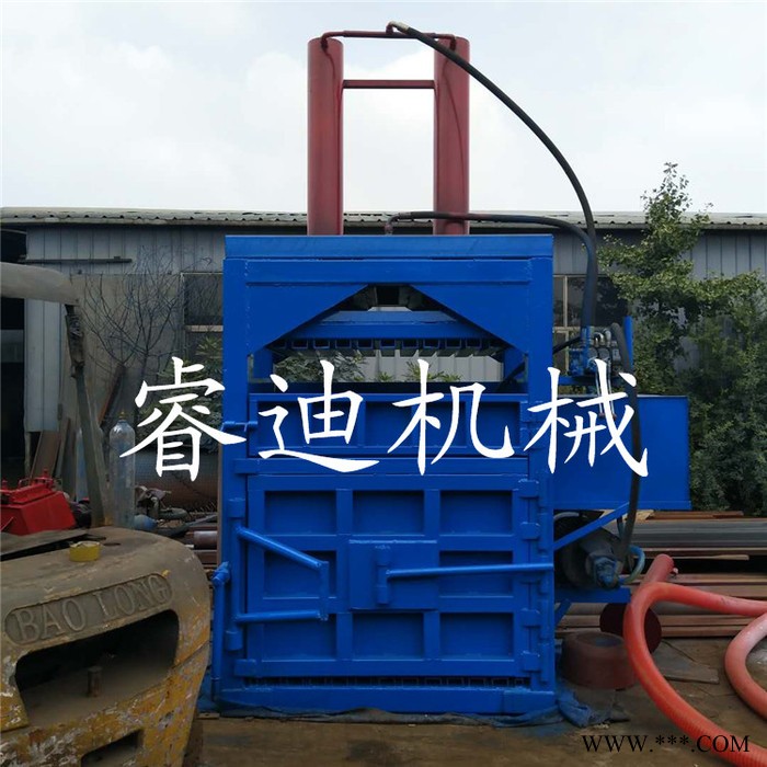 睿迪牌废纸下角料立式打包机浙江无纺布液压打包机图2