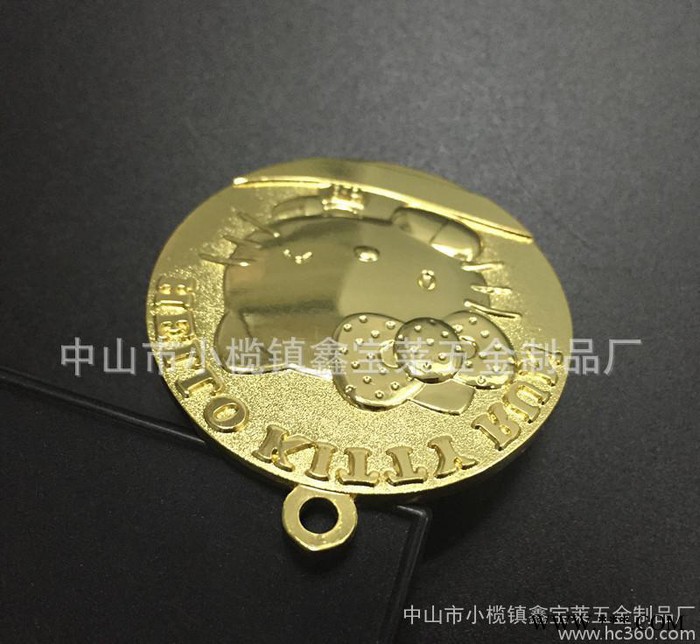 2016新款韩版时尚凯特猫纪念牌 活动赛事礼品奖牌 镀仿金挂图2