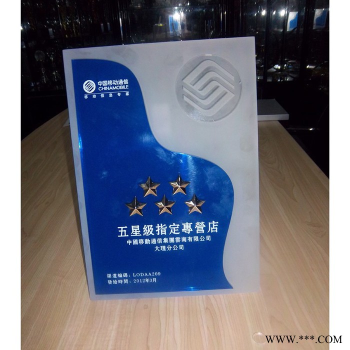 **亚克力定制款式奖杯.丝印有机玻璃奖牌  亚克力透明奖座图5