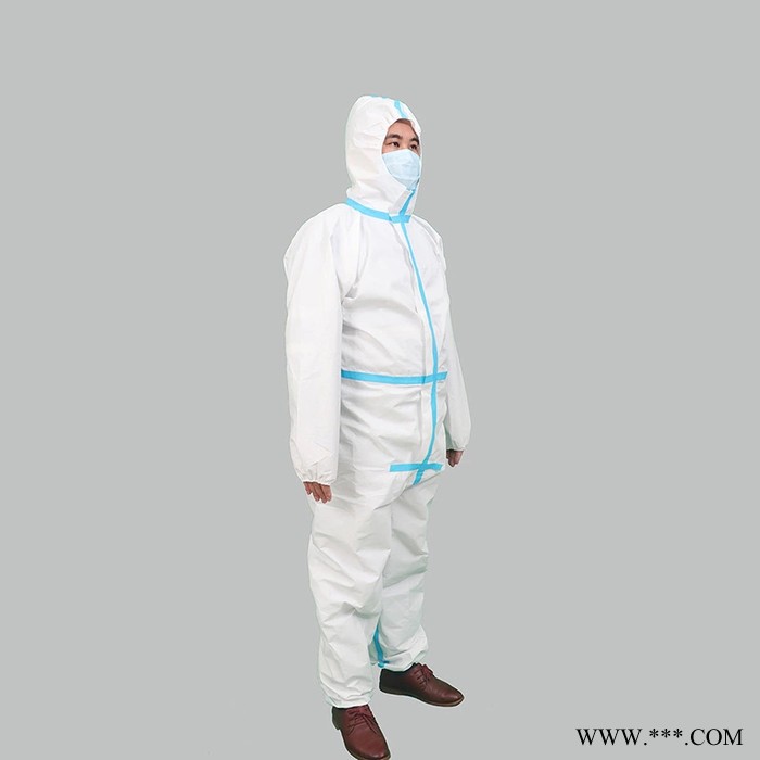 一次性防护服无纺布防尘服服全身连体连帽透气防水防尘防静电隔离图5