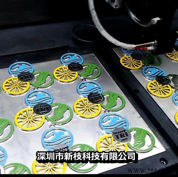 新枝喷射点胶机 标牌点漆机 铭牌上色机 车标喷漆机图5