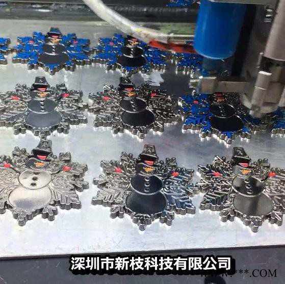 新枝喷射点胶机 标牌点漆机 铭牌上色机 车标喷漆机图8