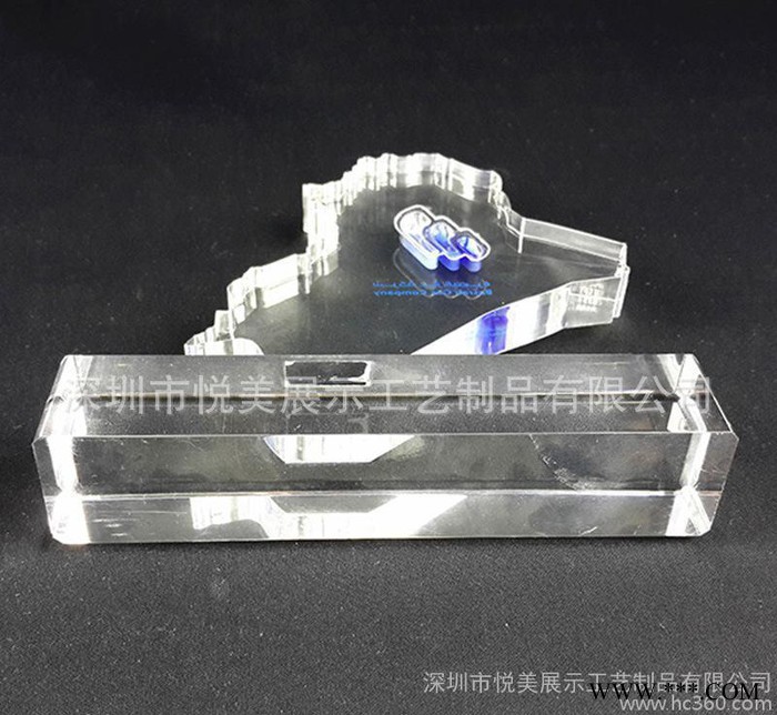 亚克力中国地图形状奖牌 有机玻璃纪念牌 亚克力内镶油滴工艺品图1