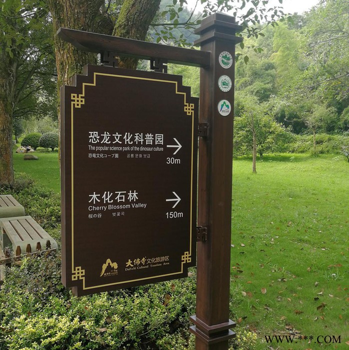 晶钰标识 户外导向牌立式指路牌分流景区指示牌引导牌指引牌路标牌标识牌图6