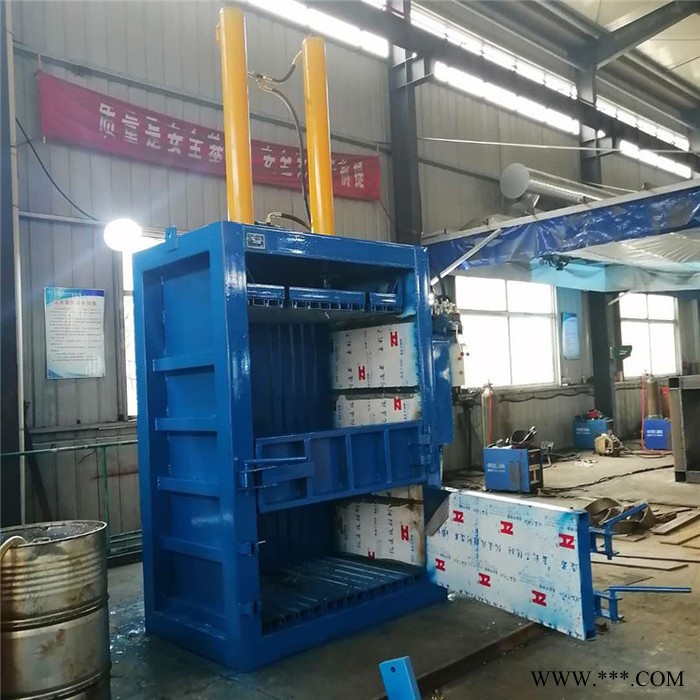 废海绵无纺布捆包机 圆柱四开门服装打包机 各种型号液压打包机图7