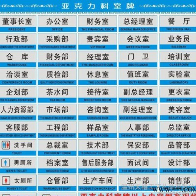 办公标识牌,亚克力科室牌,定制标识牌,提示门牌,做办公标识牌,高