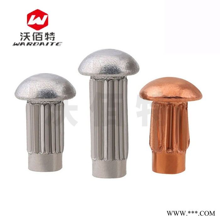 铝标牌铆钉滚花紫铜铆钉铭牌商标敲击式实心铆钉M2M2.5M3x4X5/6/8图2