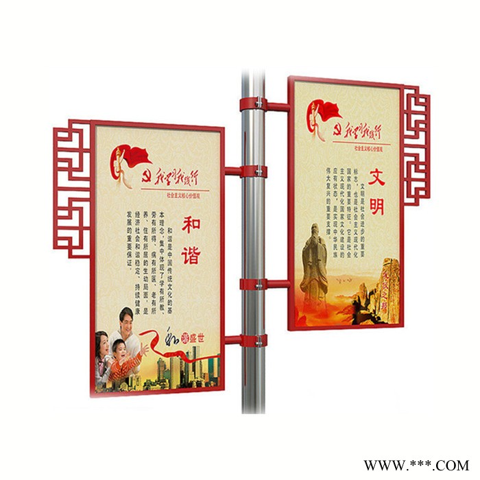 荣华 灯杆灯箱 广告牌 抗风防水 耐腐蚀图7