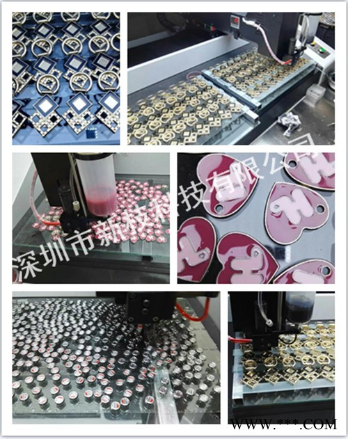 新枝点胶机徽章滴油机 商标标牌点胶机 五金饰品抹油机 钥匙上色机图6