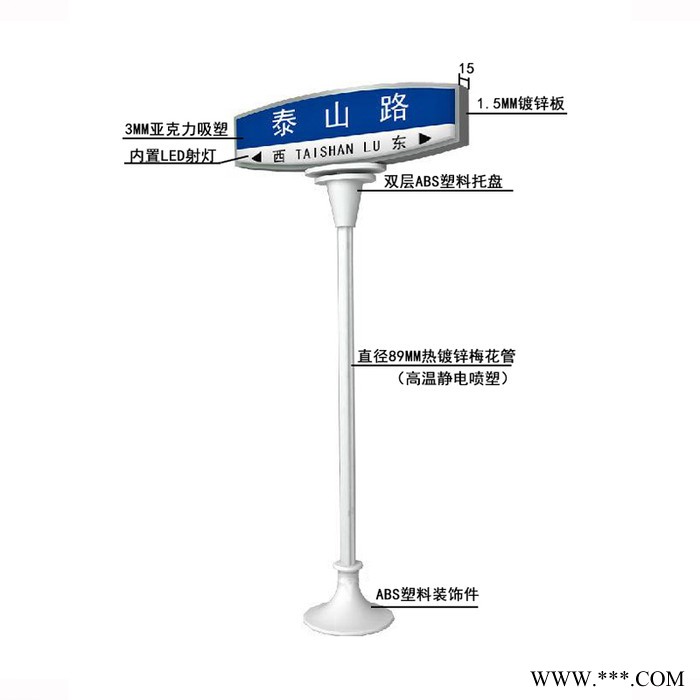 明冠广告 路名牌 指路牌 路名牌灯箱 路牌灯箱 路名牌厂家 指路牌厂家 路牌定制 指路标牌厂家 广告牌制作图3