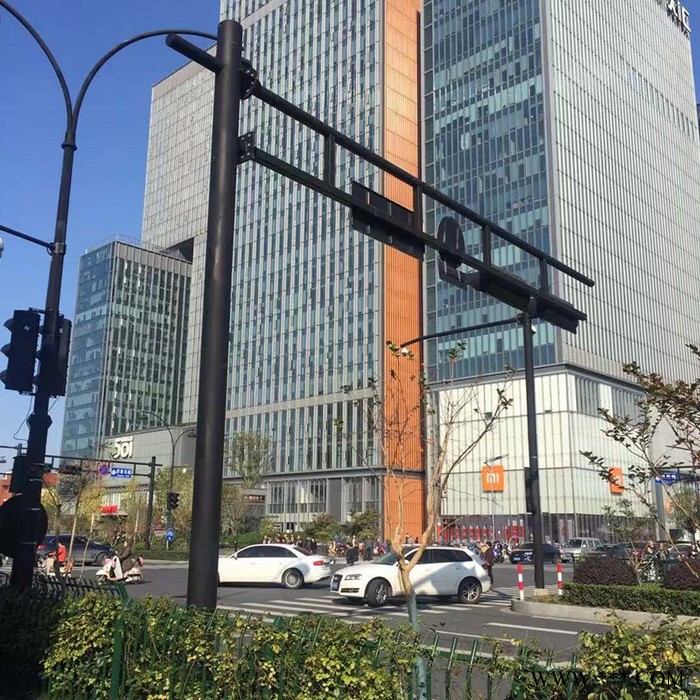 大妙光M388供应浙江杭州标志牌杆件 框架型标志标牌灯杆 上方下圆信号灯灯杆 交通安全红绿灯杆图6
