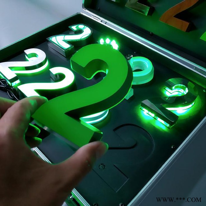 晶钰·顶呱呱 无线发光字样品箱 广告牌店发光字灯箱广告灯箱墙样品led亚克力背发光字广告牌图7