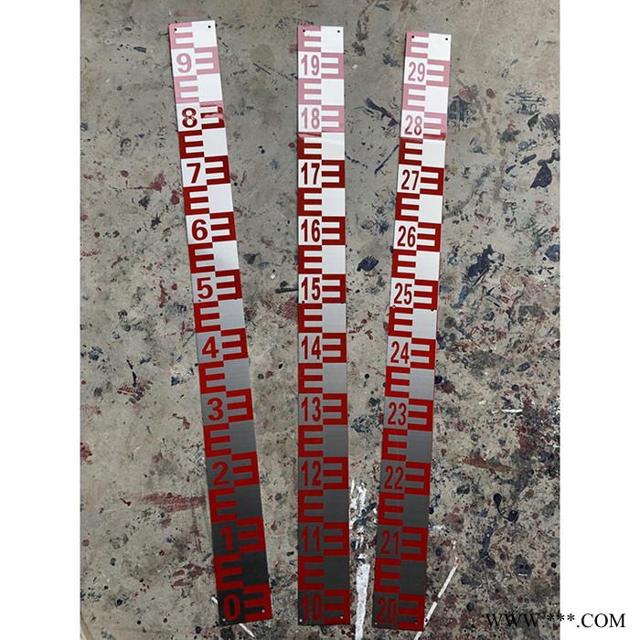 搪瓷水位尺耐腐蚀水库大坝铝合金贴膜不锈钢烤漆刻度尺定制标牌尺图3