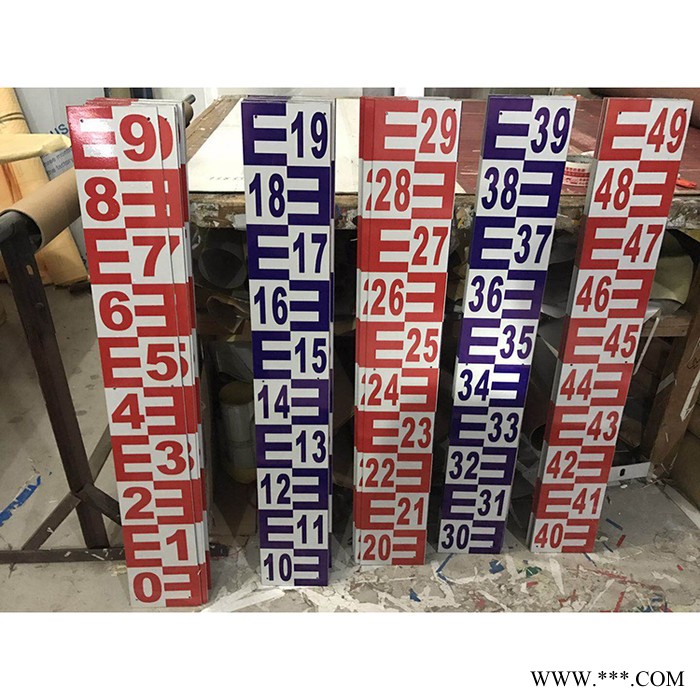 搪瓷水位尺耐腐蚀水库大坝铝合金贴膜不锈钢烤漆刻度尺定制标牌尺图5