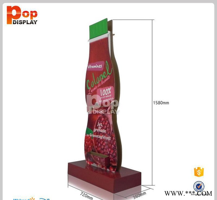 专业设计超市促销纸广告牌 石榴汁饮料宣传广告牌  POP立牌图1